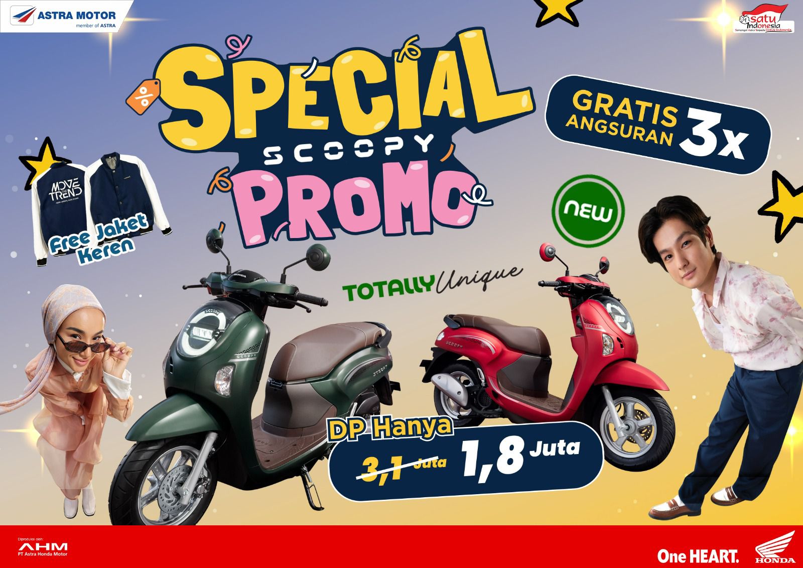 Promo Honda Scoopy di Oktober: DP Ringan Rp1,8 Juta dengan Bonus Jaket Eksklusif