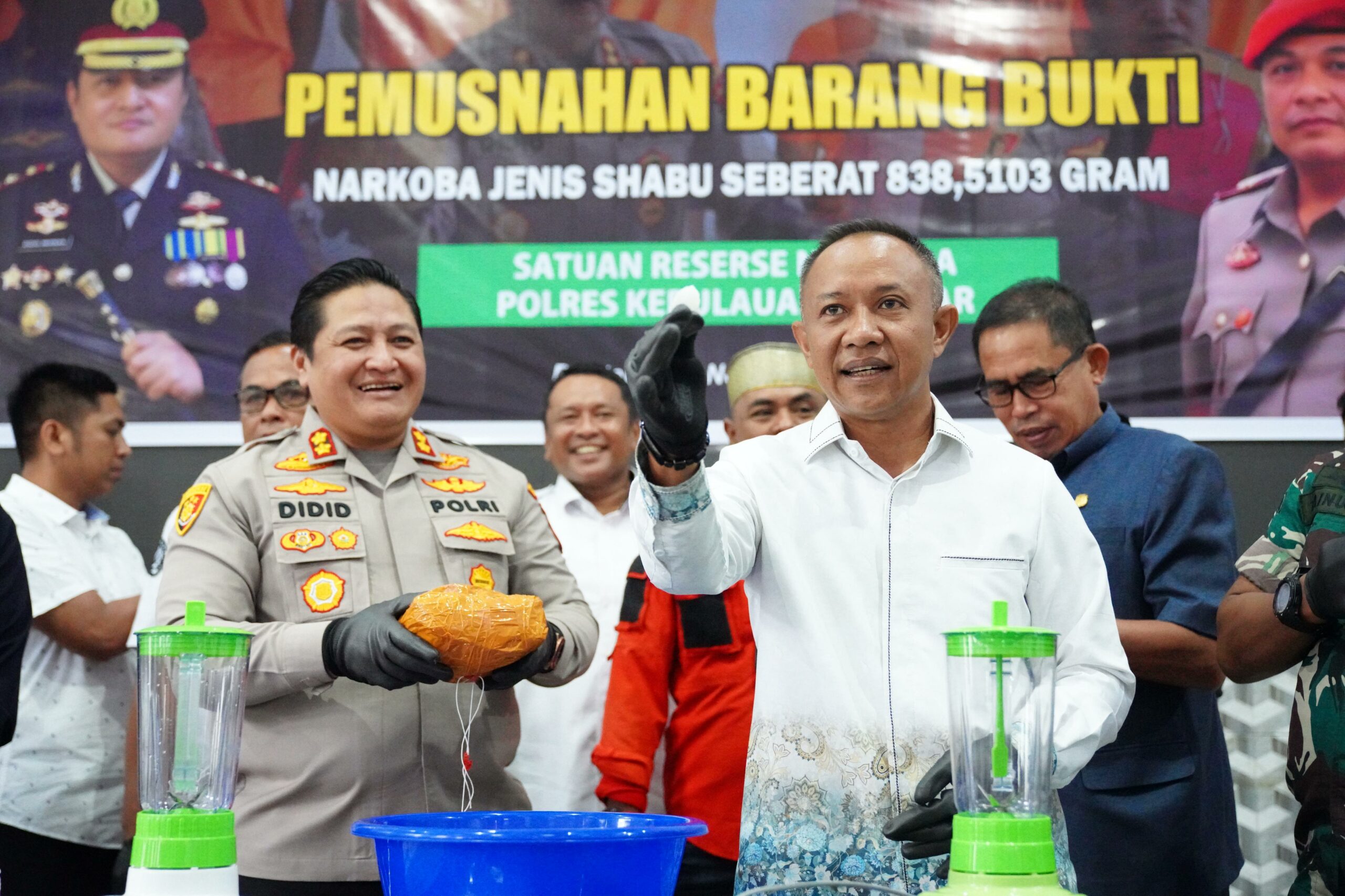 Bupati Selayar Hadiri Pemusnahan 838 Gram Sabu, Tegaskan Pentingnya Kesadaran Hukum