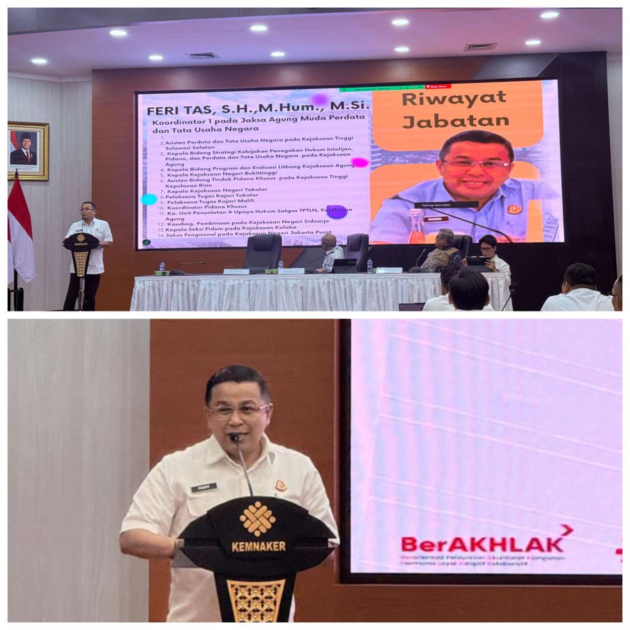 Koordinator I JAMDATUN Bahas Peran JPN Wakili Pemerintah Dalam Sengketa TUN di Bimtek Kemnaker RI