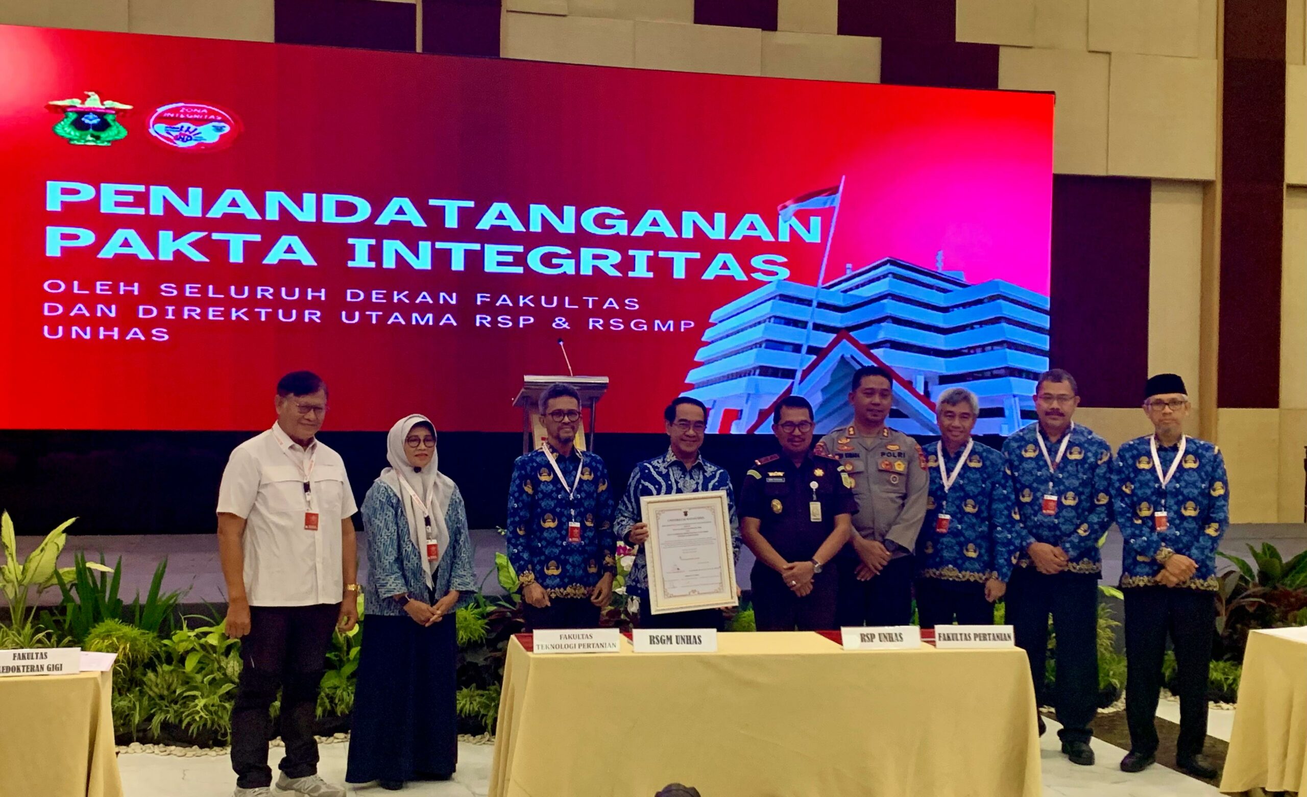 Unhas Canangkan Zona Integritas Menuju WBK dan WBBM, 20 Unit Kerja Teken Pakta Integritas