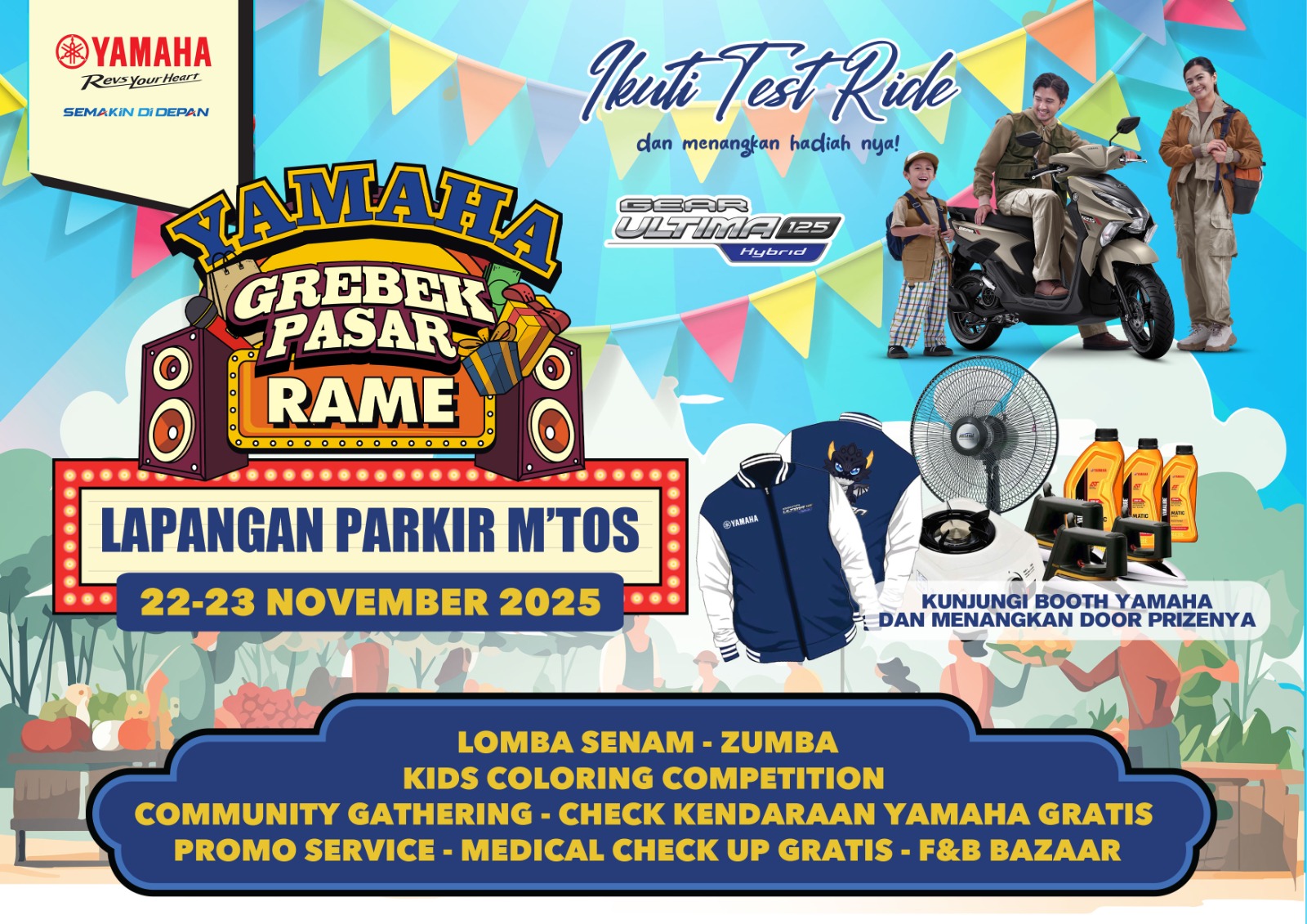 Yamaha Grebek Pasar Rame Sambangi M'TOS Makassar