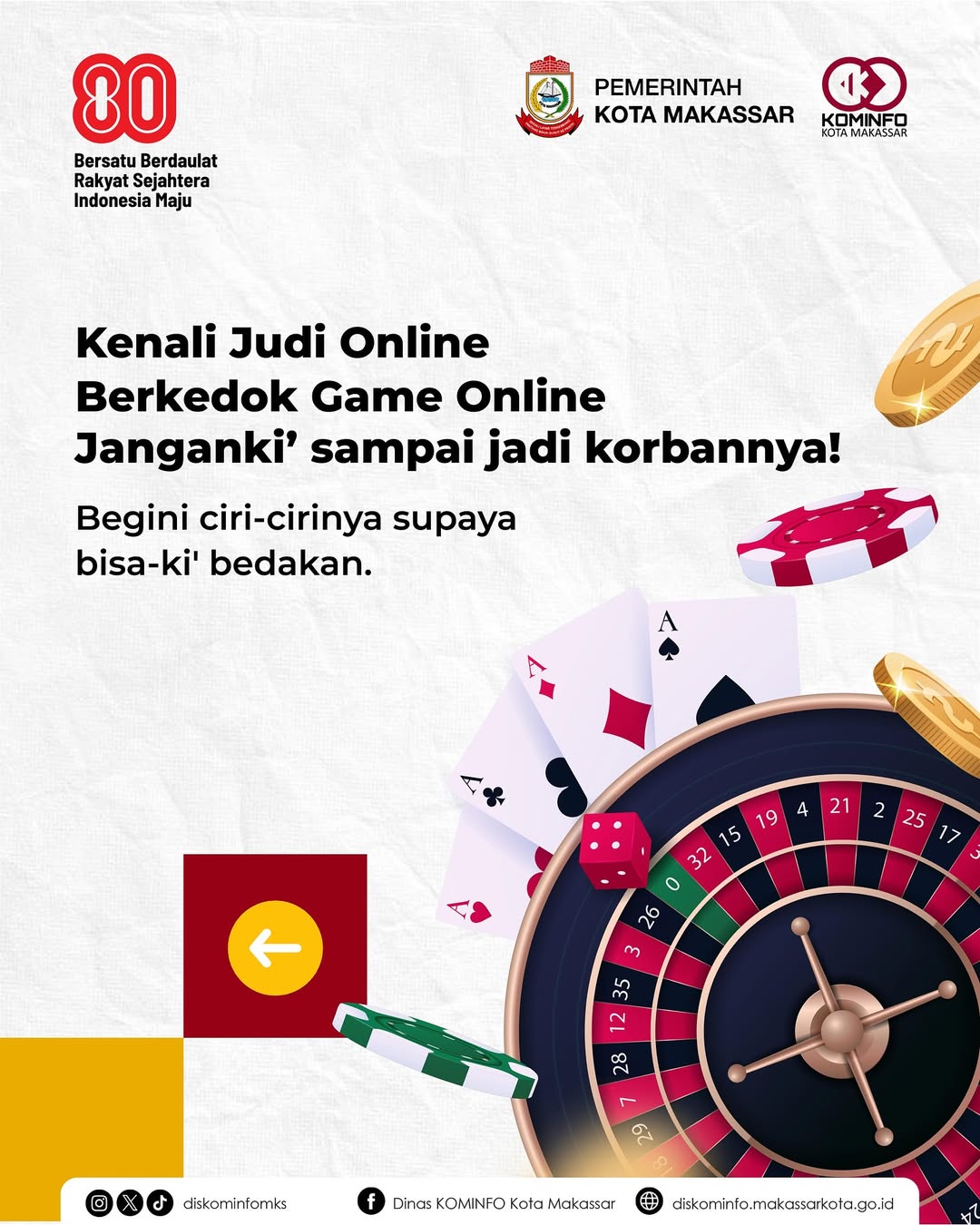 Diskominfo Makassar Ingatkan Warga Waspada Judi Online Berkedok Game