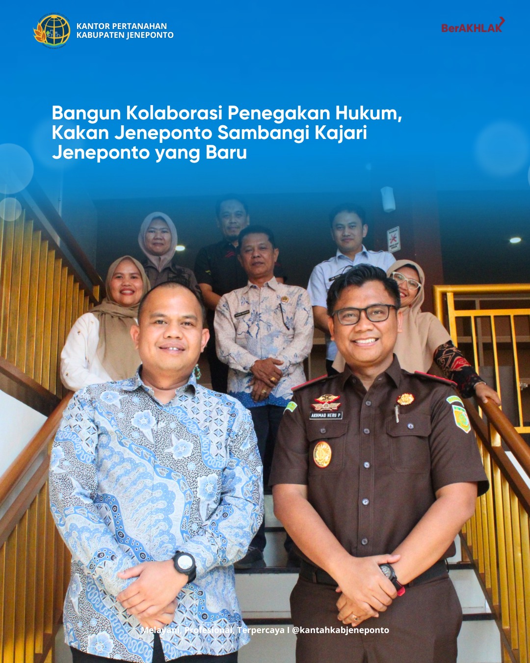 Kantah Jeneponto Jalin Koordinasi dengan Kejari Jeneponto yang Baru