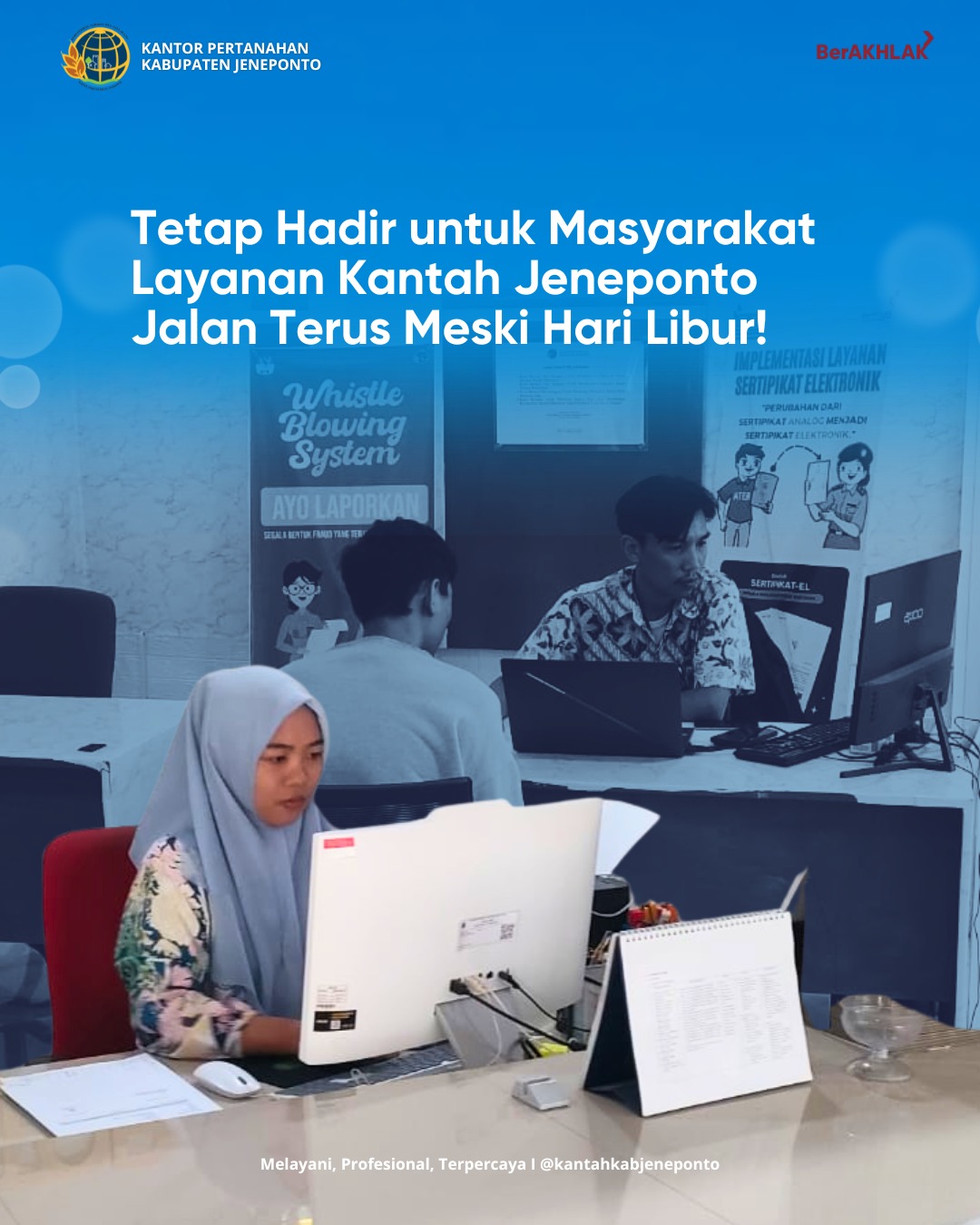 Meski Libur, Kantah Jeneponto Tetap Buka Layanan Untuk Masyarakat 