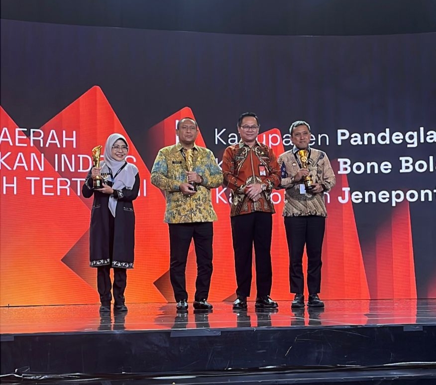 Bupati Jeneponto Terima Penghargaan IGA 2025, Indeks Inovasi Daerah Tertinggi di Indonesia