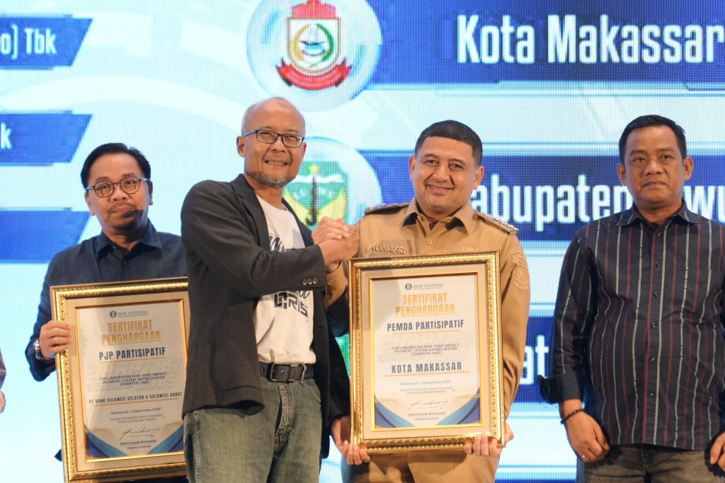 Pemkot Makassar Raih Chapter Award BI Sulsel 2025 untuk Digitalisasi Pelayanan Publik