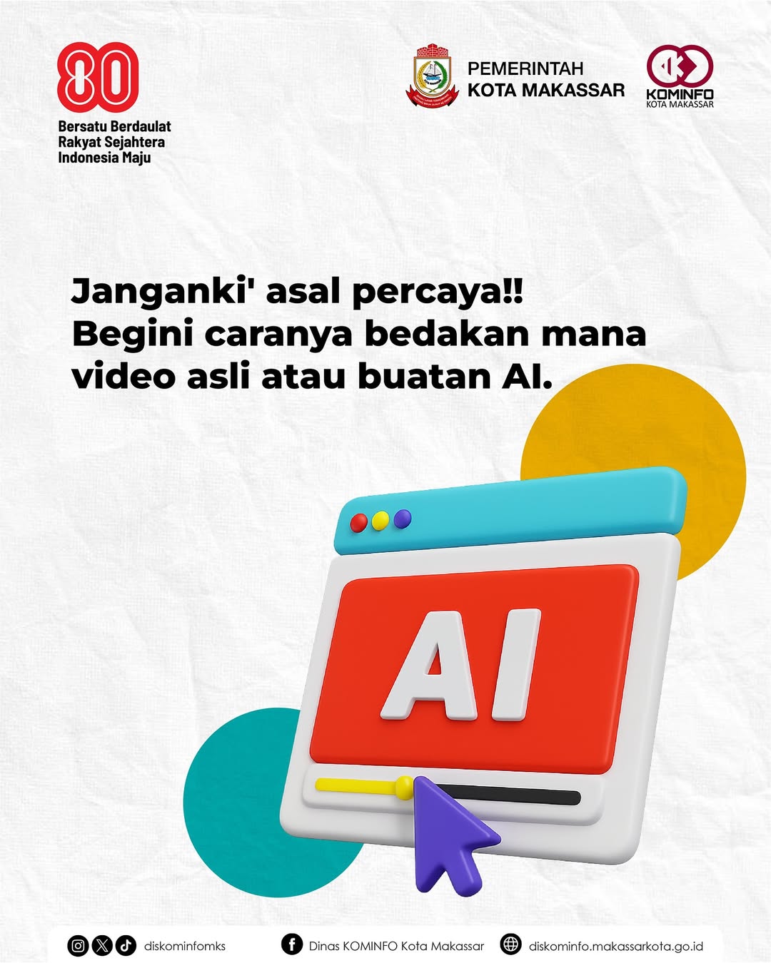 Diskominfo Makassar Ingatkan Warga: Waspada Video Hasil Buatan AI