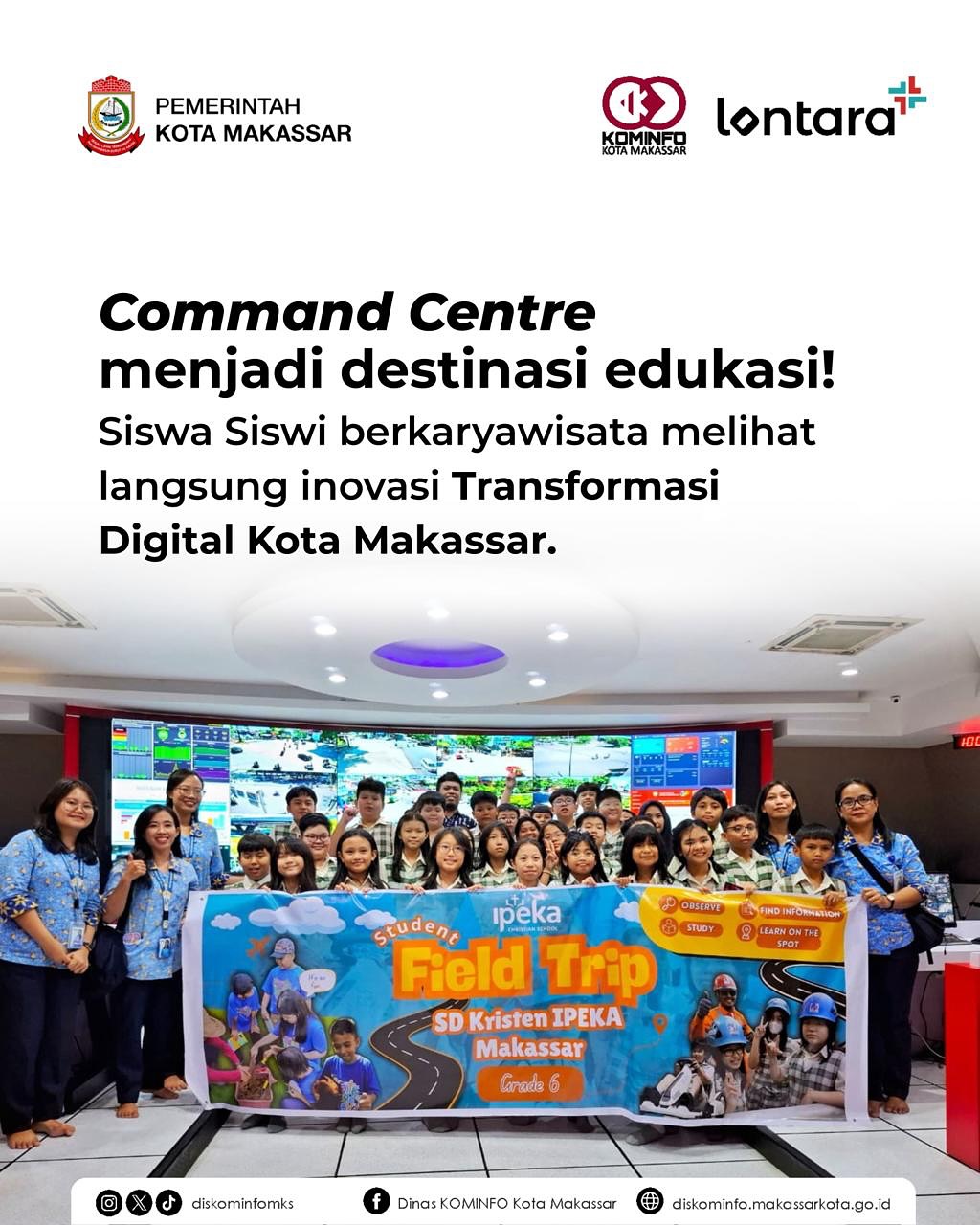 Diskominfo Makassar Sambut Hangat Kunjungan Edukasi SD Kristen IPEKA
