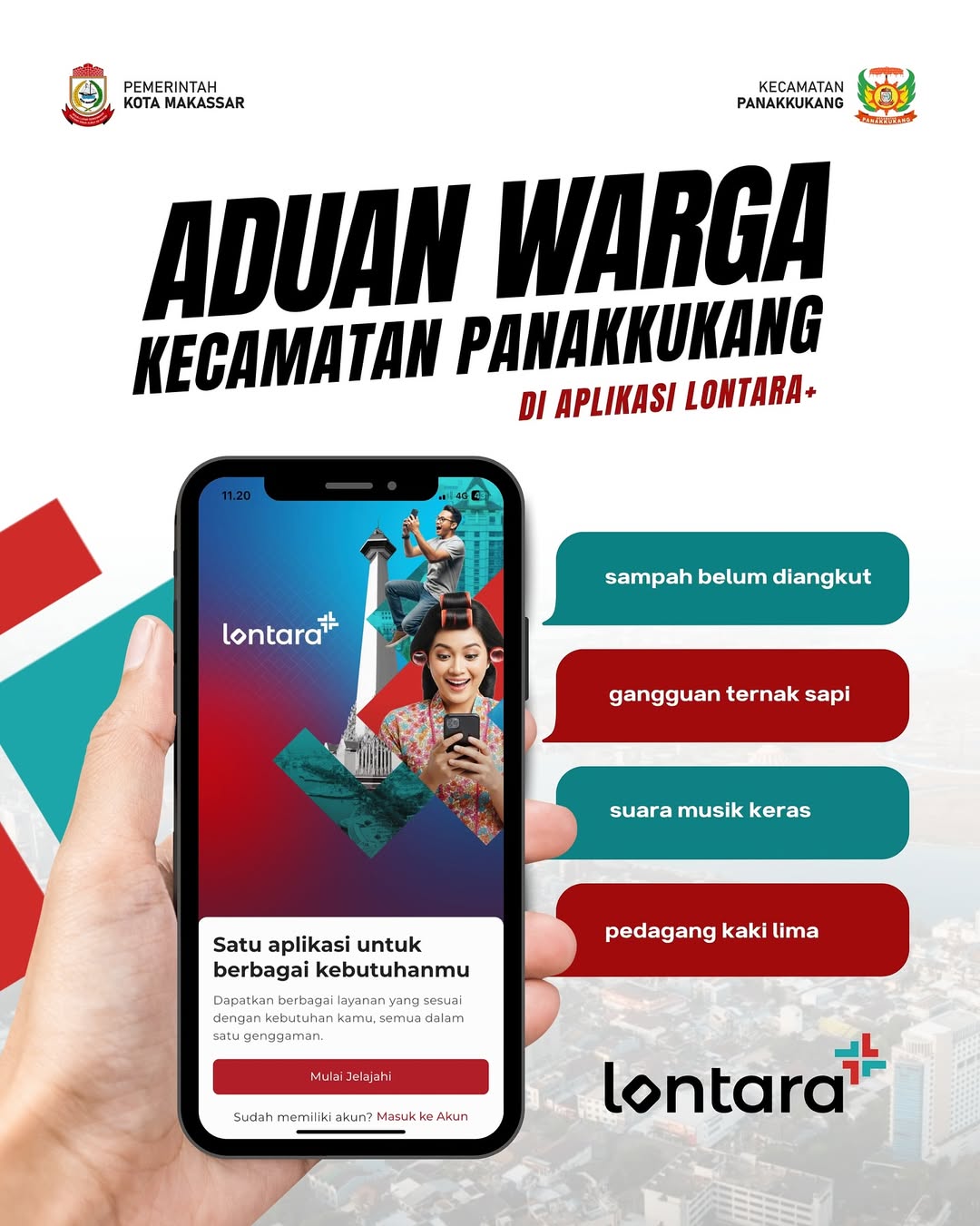 Diskominfo Makassar Ajak Warga Panakkukang Laporkan Aduan Lewat LONTARA+