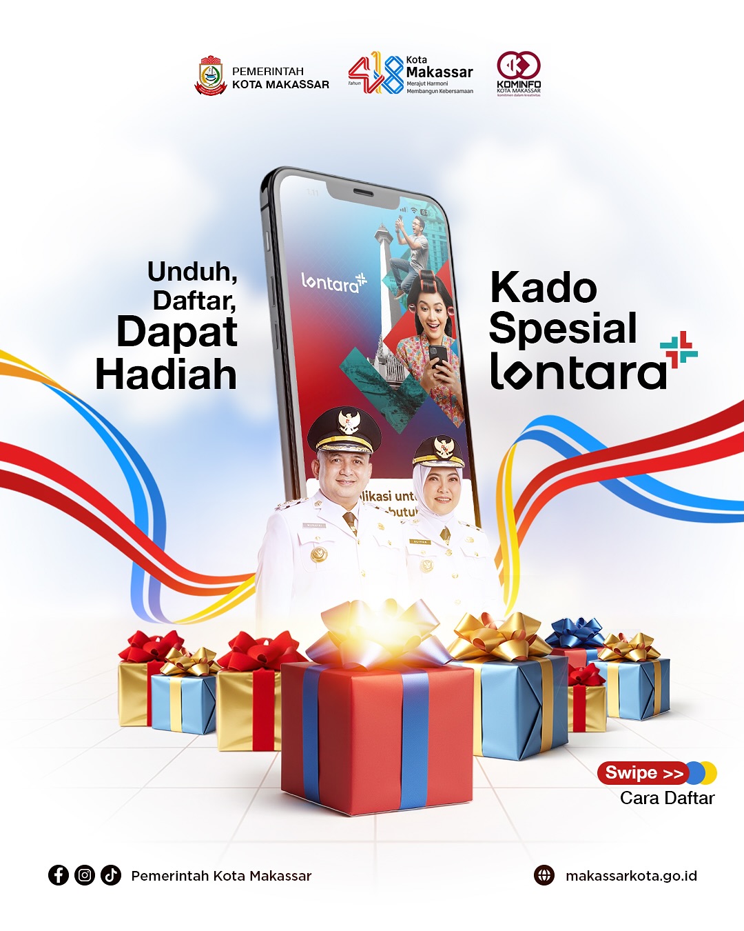 HUT Makassar ke-418: Pemkot Bagikan Hadiah Spesial Lewat LONTARA+