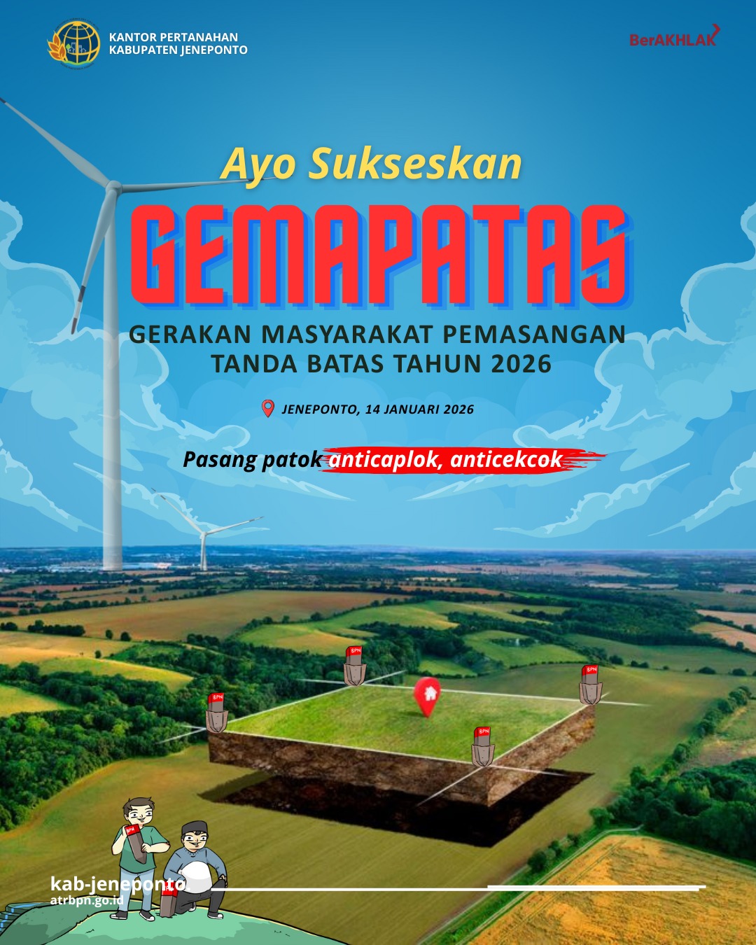 Kantah Jeneponto Ajak Masyarakat Sukseskan GEMAPATAS 2026