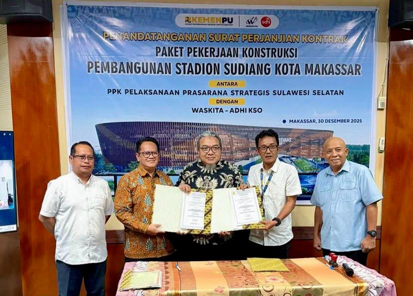 Waskita Karya Resmi Bakal Garap Proyek Stadion Sudiang Makassar, Diproyeksi Rampung 2027