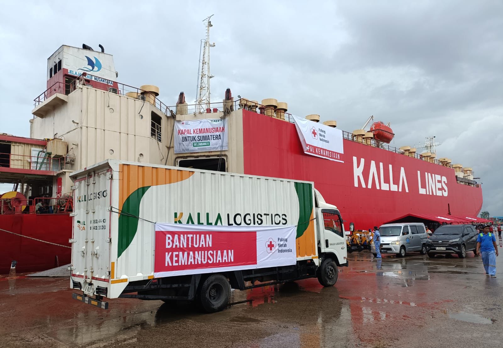 KALLA dan PMI Distribusikan 2.500 Ton Bantuan ke Sumatera Lewat Kapal Kemanusiaan Gelombang II