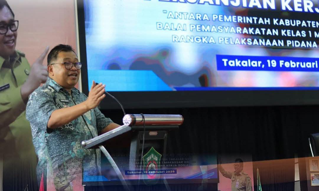 Perkuat Sinergi Lintas Sektor, Bupati Takalar dan Kepala Balai Kelas I Makassar Teken Perjanjian Kerja Sama Pidana Kerja Sosial