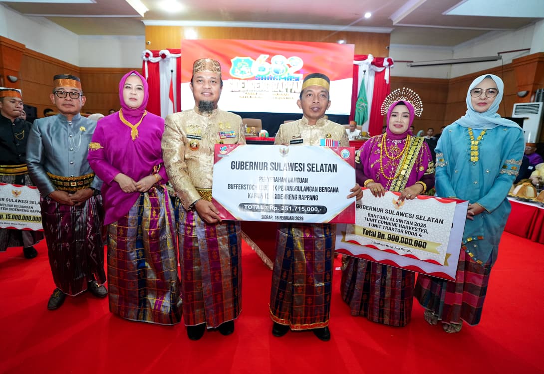 Kado HUT ke-682 Sidrap, Gubernur Sulsel Gelontorkan Bantuan Rp15 Miliar