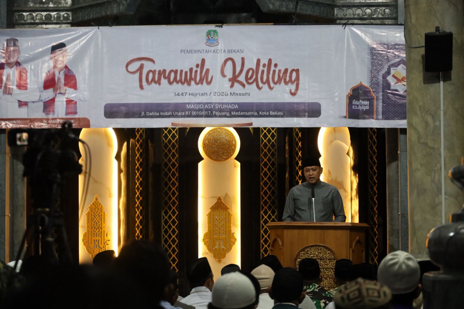 Tarling di Masjid Asy-Syuhada, Tri Adhianto Serap Aspirasi Soal Galian Fiber Optik