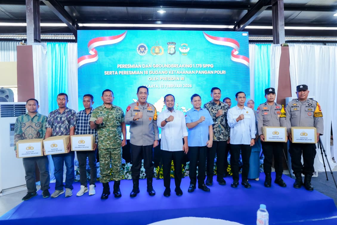 Presiden RI Resmikan 1.179 SPPG, Gubernur Sulsel Puji Peran Polri Perkuat Ketahanan Pangan