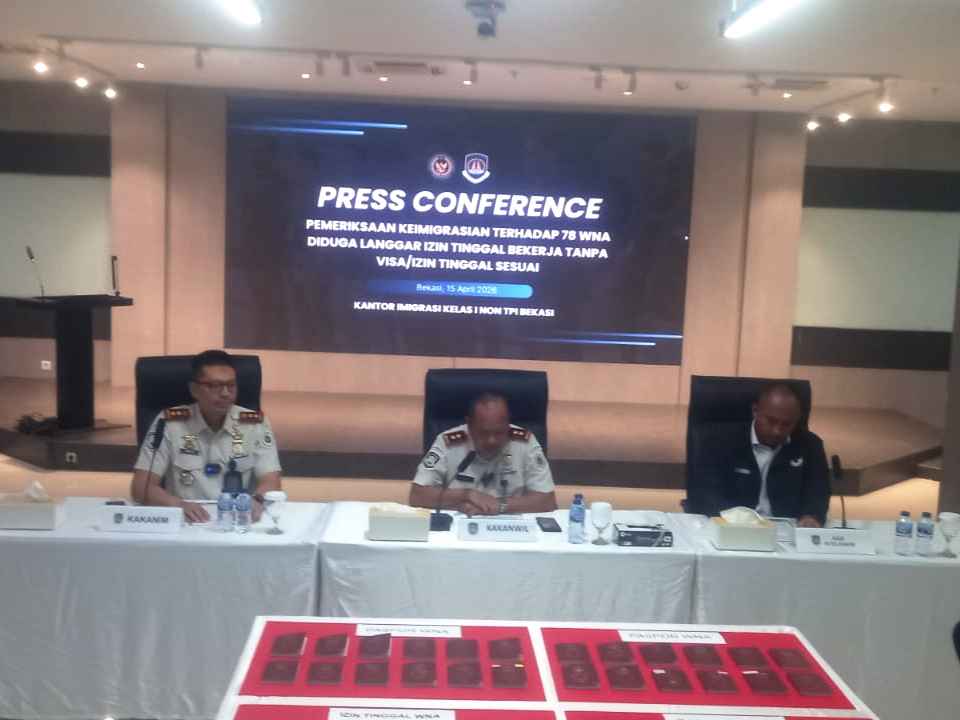 Diduga Masuk Tanpa Dokumen Lengkap, 78 WNA di Proyek Bekasi Disisir Imigrasi