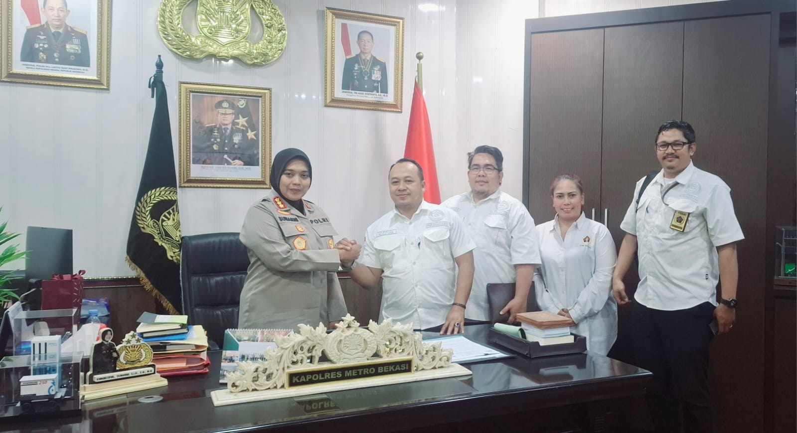Perkuat Sinergi, PWI Bekasi Raya Audiensi dengan Kapolres Metro Bekasi