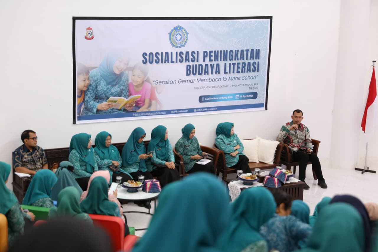 TP PKK Makassar Sosialisasikan Gerakan Gemar Membaca 15 Menit Sehari