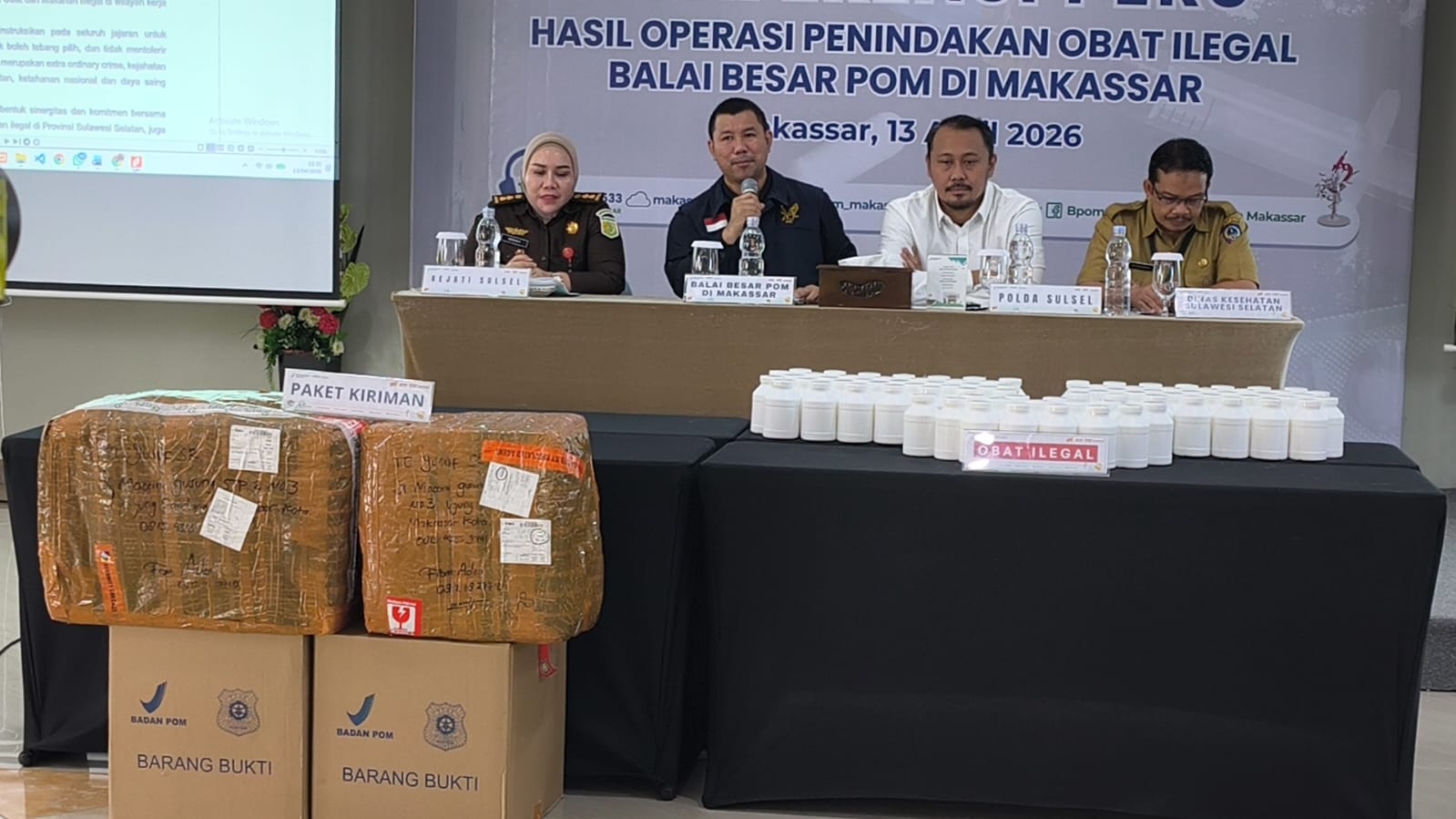 BBPOM Makassar Ungkap Peredaran 96 Ribu Tablet Obat Ilegal, Satu Tersangka Ditahan