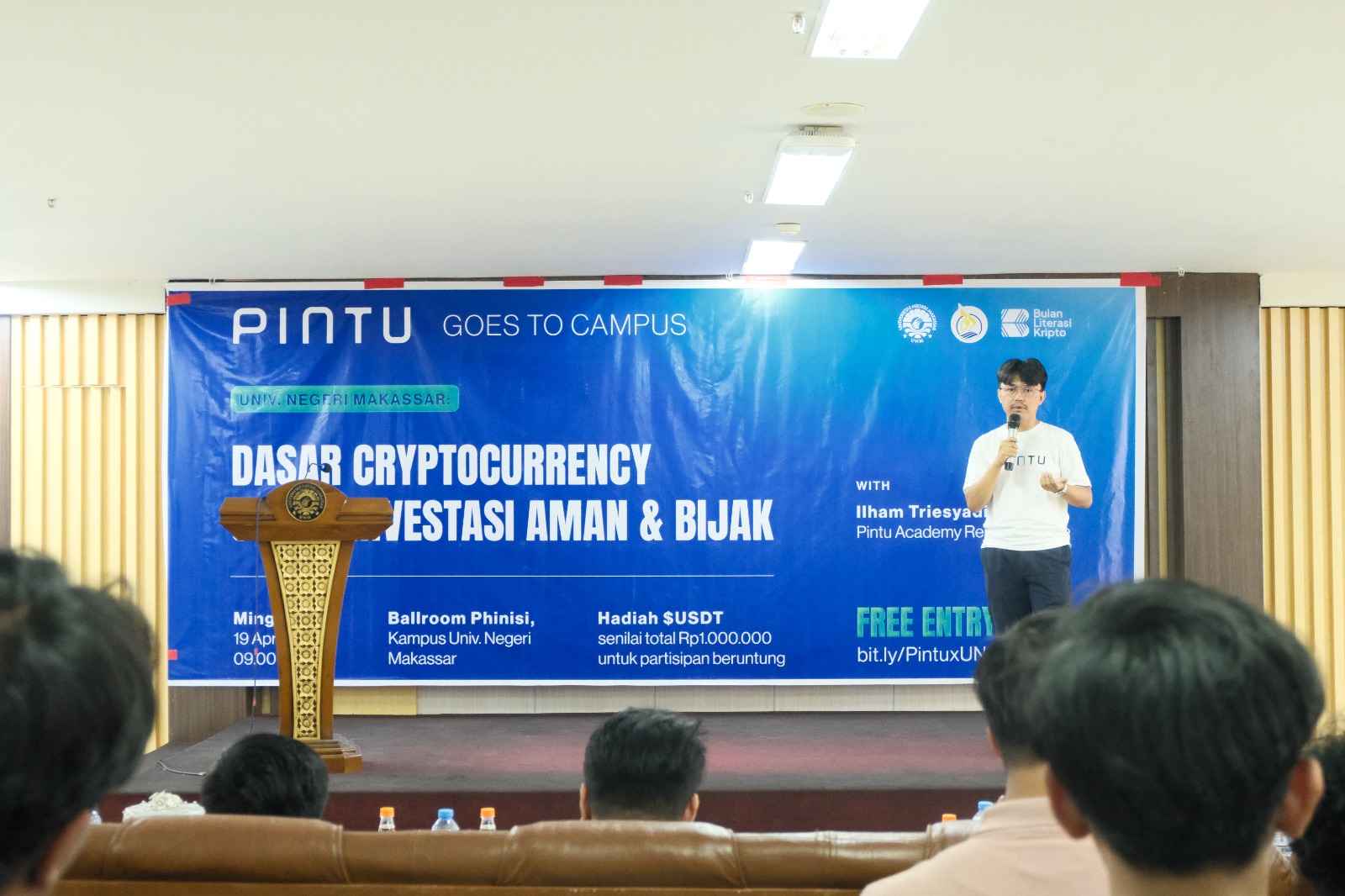 PINTU Ajak Mahasiswa UNM Bedah Crypto dari Dasar hingga Strategi Investasi Aman