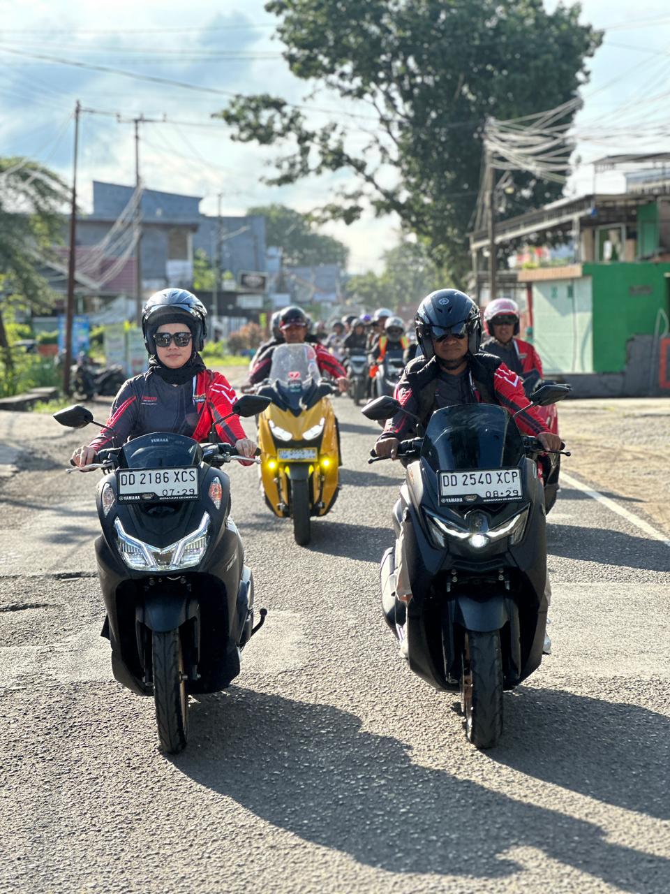 Bupati dan Ketua DPRD Bone Ikuti City Touring Yamaha MAXi Day 2026