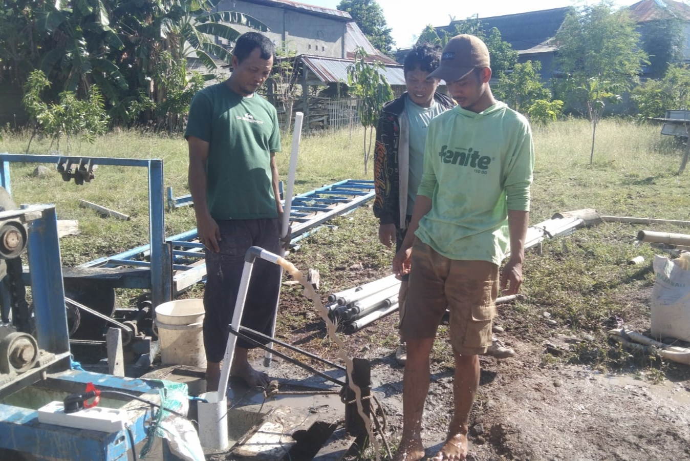 Dari Kedalaman 45 Meter, Satgas TMMD ke-128 Kodim Jeneponto Hadirkan Sumber Kehidupan untuk Warga