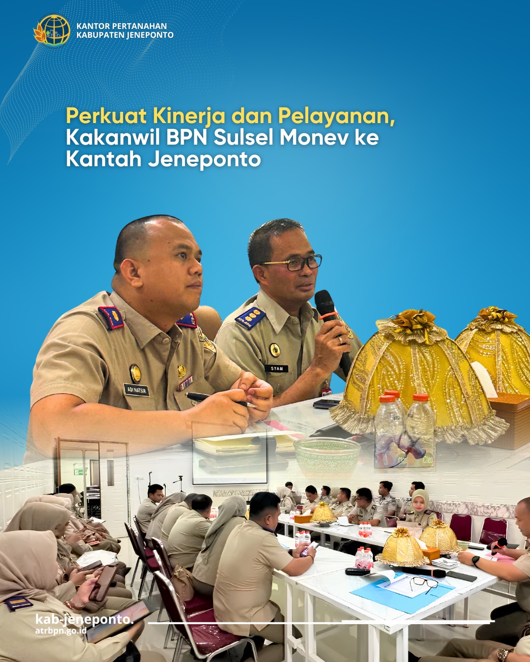 Misi Perbaikan Layanan: Plt. Kakanwil BPN Sulsel Pantau dan Evaluasi Langsung Kinerja di Kantah Jeneponto