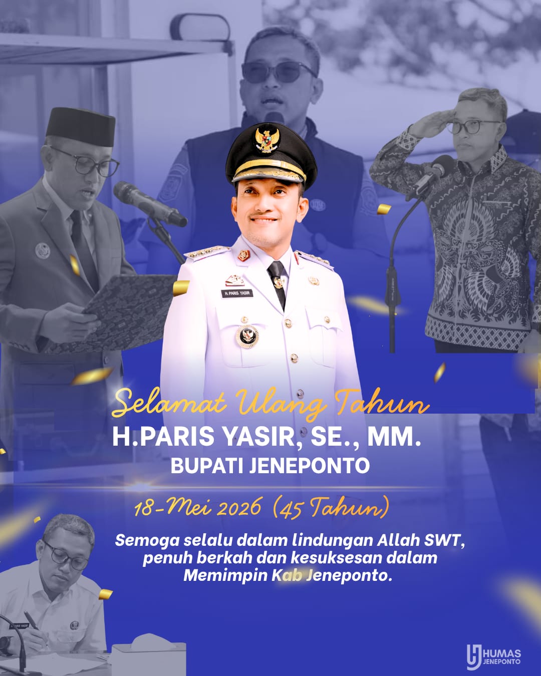 HUT ke-45 Bupati Jeneponto Paris Yasir, Ketua JOIN Arifuddin Lau Sampaikan Doa dan Apresiasi untuk Kepemimpinan Inspiratif