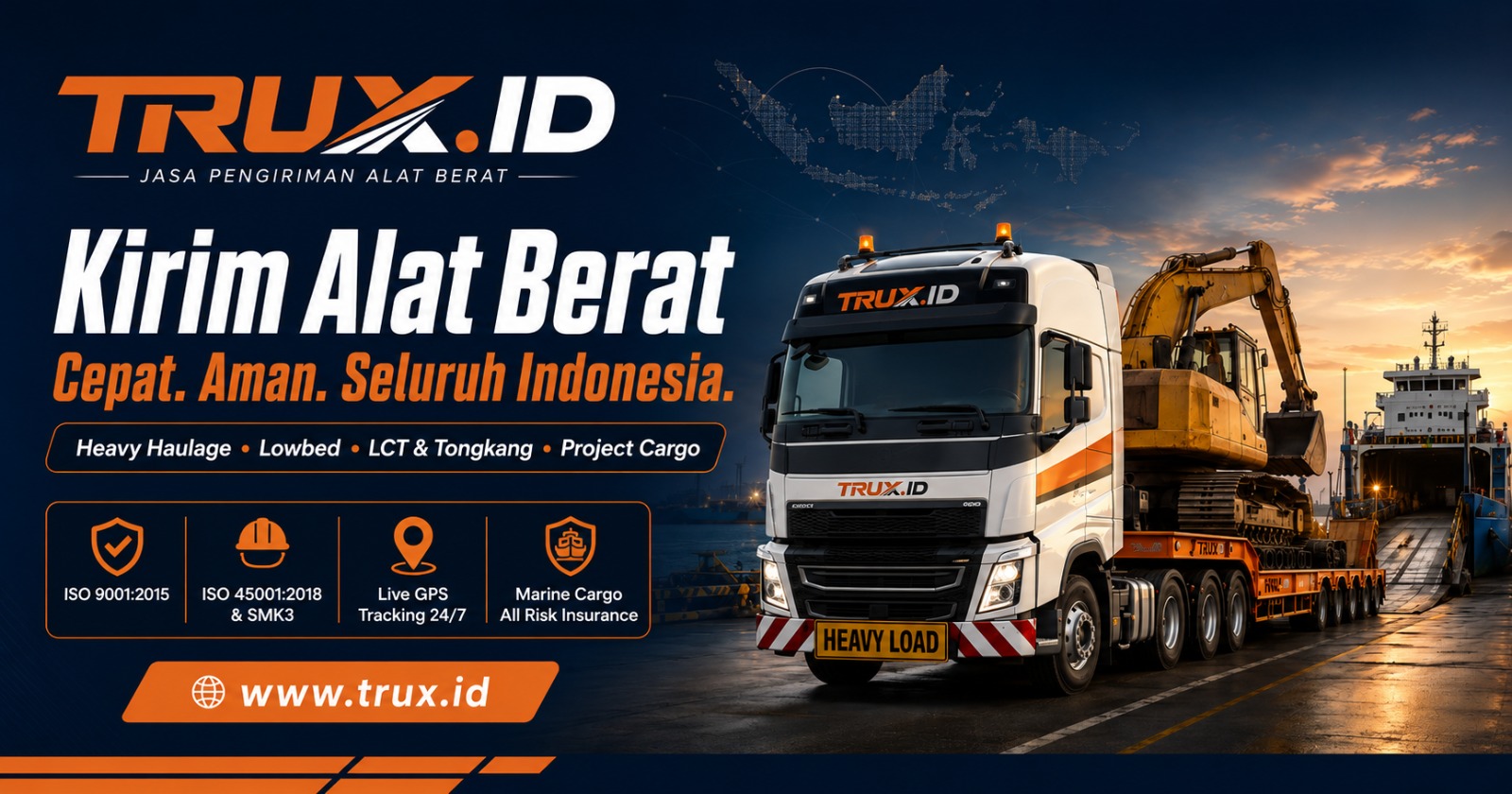 TRUX.ID Hadirkan Solusi Jasa Pengiriman Alat Berat untuk Kebutuhan Proyek di Seluruh Indonesia